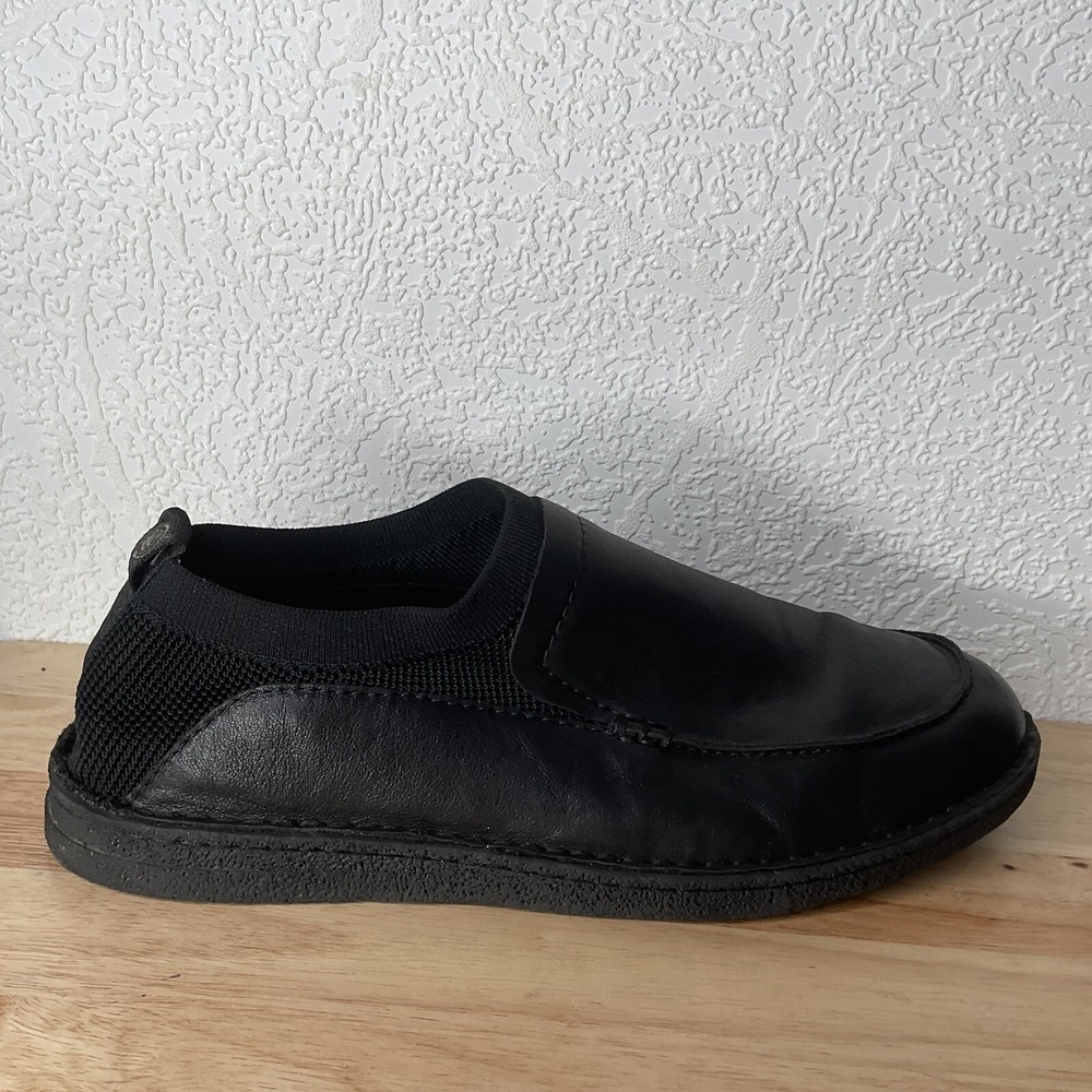 Born Samuel Men's black nubuck leather moc toe slip on loafer shoes size 10,5 M* - Picture 2 of 16